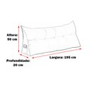 Ver imagem 4 de Almofada de Apoio para Cabeceira 195cm Suede Várias Cores - Estopar Suede Turquesa