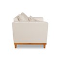 Ver imagem 4 de Poltrona Decorativa Viena Com Base de Madeira Linho Bege - Madeira Prima Deccor