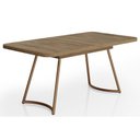Ver imagem 1 de Mesa Cozinha Évora Aço Tampo Madeirado 170cm Rose Carraro