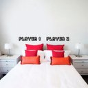 Ver imagem 1 de Adesivo de paredEGame - Player 1 e Player 2 Mod. 39 - Tam 85x35cm