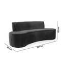 Ver imagem 4 de Sofá 4 Lugares Porto D07 230cm para Sala Living Veludo Cinza - D’Rossi