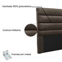 Ver imagem 3 de Cabeceira Para Cama Box Queen La Italiana 160cm Veludo - SSX Multicoisas - Marrom