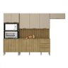 Cozinha Completa Glam 10 Portas 3 Gavetas Ripado 3d Freijo/vanilla - Kits Paraná - 2