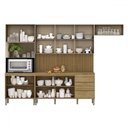 Ver imagem 3 de Cozinha Completa Glam 10 Portas 3 Gavetas Ripado 3d Freijo/vanilla - Kits Paraná