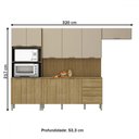 Ver imagem 4 de Cozinha Completa Glam 10 Portas 3 Gavetas Ripado 3d Freijo/vanilla - Kits Paraná