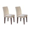 Cadeira Sala de Jantar Grécia Kit 2 Un Capuccino/Veludo Creme - Rufato - 1