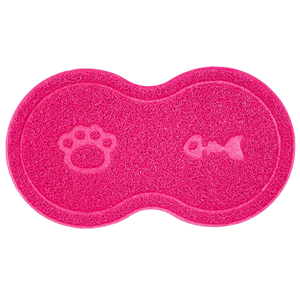 Tapete Pet Comedouro Vinílico Gato 46x26cm Rosa Uzoo