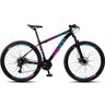 Bicicleta Aro 29 Dropp Sw 24 Vel Câmbio Shimano Quadro Alumínio Mtb Azul+rosa - 1