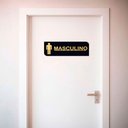 Ver imagem 2 de Placa Acrílica Sinalizadora de Banheiro Masculino Decorativa