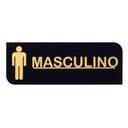 Ver imagem 1 de Placa Acrílica Sinalizadora de Banheiro Masculino Decorativa