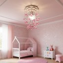 Ver imagem 4 de Lustre para Quarto Infantil Bebê Menina e Meninos Flores - Rosa Pink