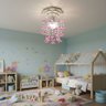Lustre para Quarto Infantil Bebê Menina e Meninos Flores - Rosa Pink - 1