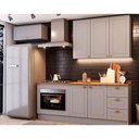 Ver imagem 1 de Kit de Cozinha Modulada 6 Peças Americana (2 Aéreos. 2 Balcões, 2 Complementos) Cinza - Henn