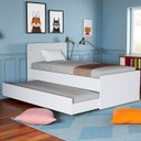 Ver imagem 1 de Bicama Solteiro com Cama Auxiliar Segura para Quarto Pequeno