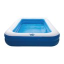 Ver imagem 3 de Piscina Inflável Retangular Azul 302 Litros 150 cm Com Bomba e Forro PVC VG+