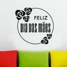 Adesivo de Parede Feliz Dia das Mães - P 48x50cm - 1