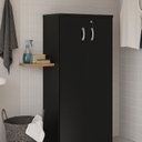 Ver imagem 1 de Armário Alto Multiuso 2 Portas Fechado 160,5x80,5cm Preto