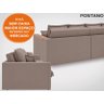 Sofá Positano 1,80M sem Caixa, Retrátil e Reclinável Velosuede - Marrom - 2