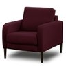 Poltrona Decorativa Para Sala 1 Lugar Livia Veludo Isofa Cor:vinho - 1