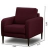 Poltrona Decorativa Para Sala 1 Lugar Livia Veludo Isofa Cor:vinho - 3