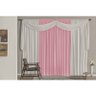 Cortina Versátil 3M para Varão Simples - Rosa/Branco - 1