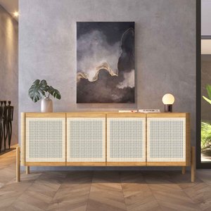 Buffet 4 Portas Rattan Natural - Cl242