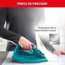 Ver imagem 4 de Ferro a Vapor Arno FUP1 1500W Base Antiaderente Azul-Turquesa 110V