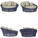 Ver imagem 5 de Chaise Hungria Pintura Marrom Corda Náutica E7 Trama Azul