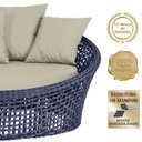Ver imagem 3 de Chaise Hungria Pintura Marrom Corda Náutica E7 Trama Azul
