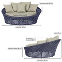 Ver imagem 2 de Chaise Hungria Pintura Marrom Corda Náutica E7 Trama Azul