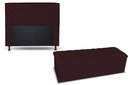 Ver imagem 1 de KIT CABECEIRA 90 + RECAMIER 90 LADY COR SUEDE MARSALA TOPÁZIO DECOR