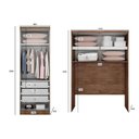 Ver imagem 4 de Quarto Casal Modulado Rizon 6 Peças (1 Armário Ponte + 4 Guarda Roupas + 1 Complemento) QC200 Branco