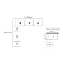 Ver imagem 3 de Quarto Casal Modulado Rizon 6 Peças (1 Armário Ponte + 4 Guarda Roupas + 1 Complemento) QC200 Branco