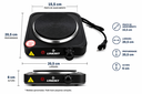Ver imagem 3 de Fogão Elétrico 1 Boca 1000W Fogareiro Portátil Hot Plate de Mesa