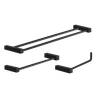 Kit de Acessórios para Banheiro Preto Fosco 3 Peças 2040tr Grego Metal - 1