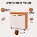 Ver mais imagens de Balcão para Cooktop 5 Bocas 2 Portas com Tampo em MDF Fox Espresso Móveis