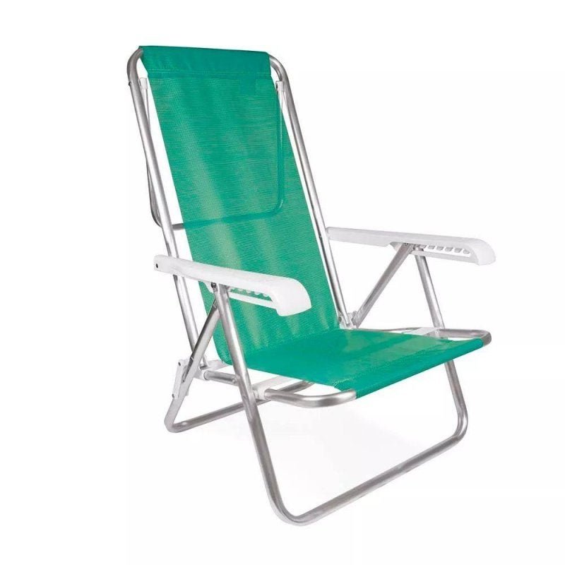 Cadeira Reclinável em Alumínio com 8 Posições Verde Mor - 4