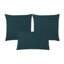 Ver imagem 1 de Kit 3 Capas Almofada Baguete Bouclé Quadradas e Retangular Zíper Invisível, Texturizado