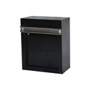 Ver imagem 1 de Caixa Correio Cartas Popular 30 Preta para Grade 13x25x30cm