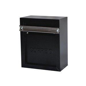 Caixa Correio Cartas Popular 30 Preta para Grade 13x25x30cm