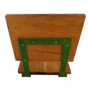 Ver imagem 3 de Banco Moderno de Ferro e Madeira de Demolição Alto para Decoração de Cozinha - Verde Escuro
