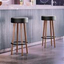 Ver imagem 2 de Kit 04 Banquetas Alta para Cozinha Área Gourmet Berlin Couríssimo Preto - Abmaza