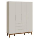 Ver imagem 6 de Quarto de Bebê 4 Portas com Cômoda com Porta Elfe Classic e Berço Americano Danny Areia Acetinado Am