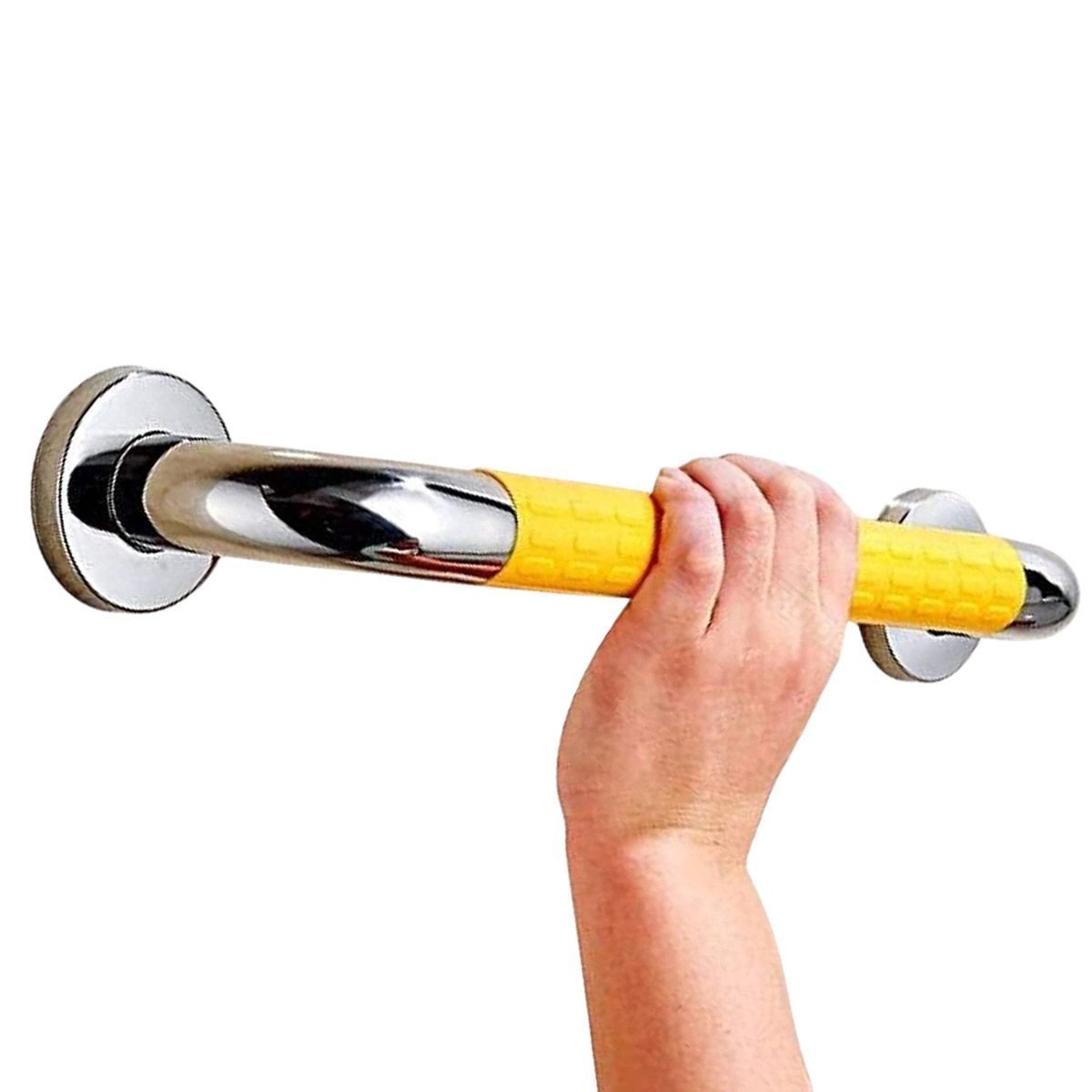 Barra Alça de Apoio 40cm Suporte Antiderrapante Banheiro Box Idoso Gestante Pcd Acessibilidade Evita - 4