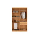 Ver imagem 6 de Guarda Roupa Solteiro 4 Portas e 2 Gavetas C/ Pés Grécia Naturale/off White - Rufato