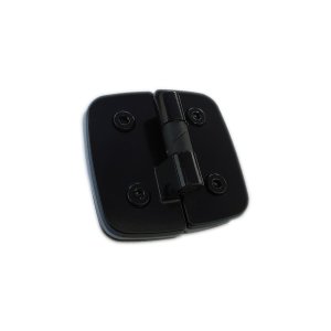 1129 - Dobradiça dupla automática v/v para porta de vidro temperado blindex Preto