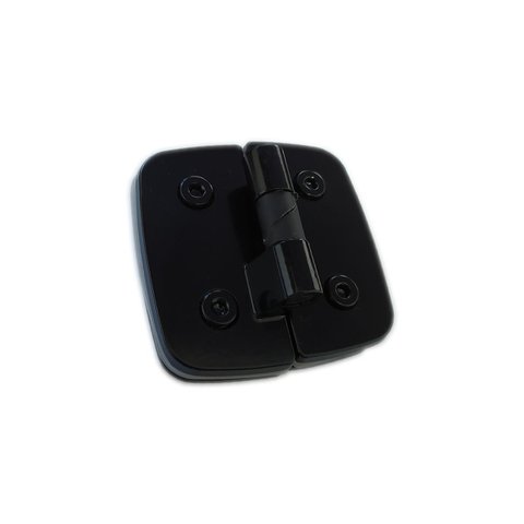 1129 - Dobradiça dupla automática v/v para porta de vidro temperado blindex Preto