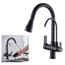 Ver imagem 1 de Torneira Gourmet Preta Monocomando Luxo Filtro 360 Quente Frio Extensivel Cozinha Bancada Mesa Cuba