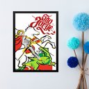 Ver imagem 2 de Quadro Decorativo São Jorge Abstrato 33x24cm:moldura Branca