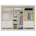 Ver imagem 3 de Guarda Roupa 6 Portas 4 Portas Ripadas Potente com Ripado 100% Mdf Off White - Móveis Europa